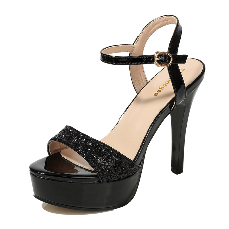 Free shipping designer shoes women sandals black golden silvery nonslip comfortable breathable indoor high heels Dress Shoes