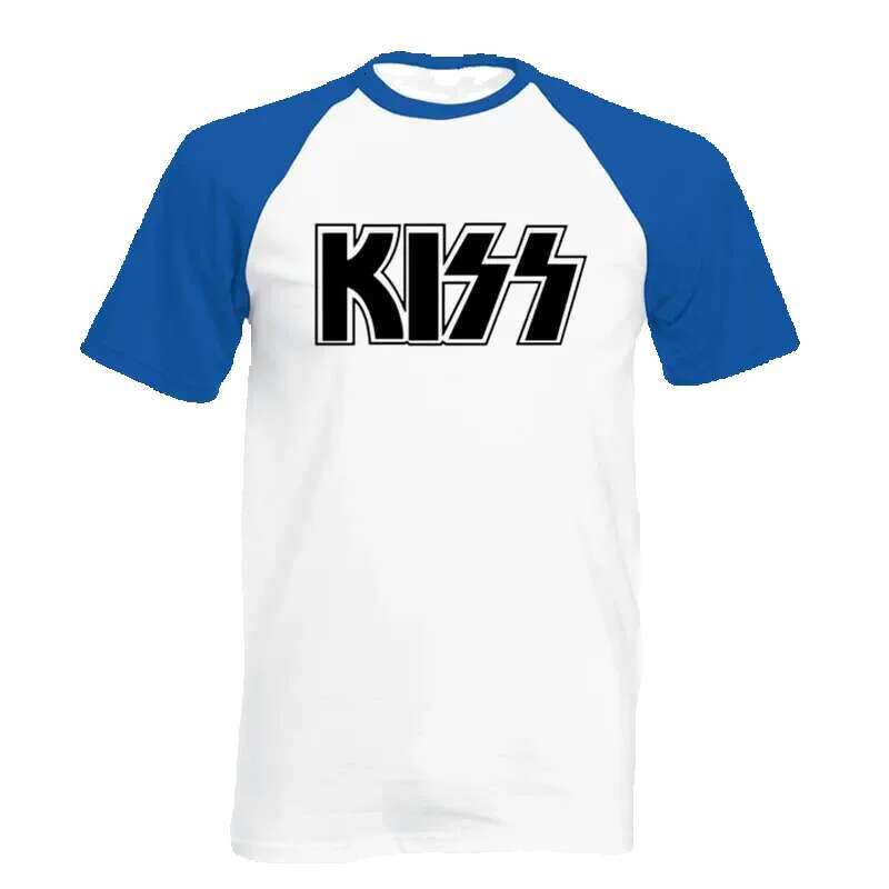New Kiss Fin Road Tour shoulder length short sleeved plus size rock band cotton casual T-shirt men's top