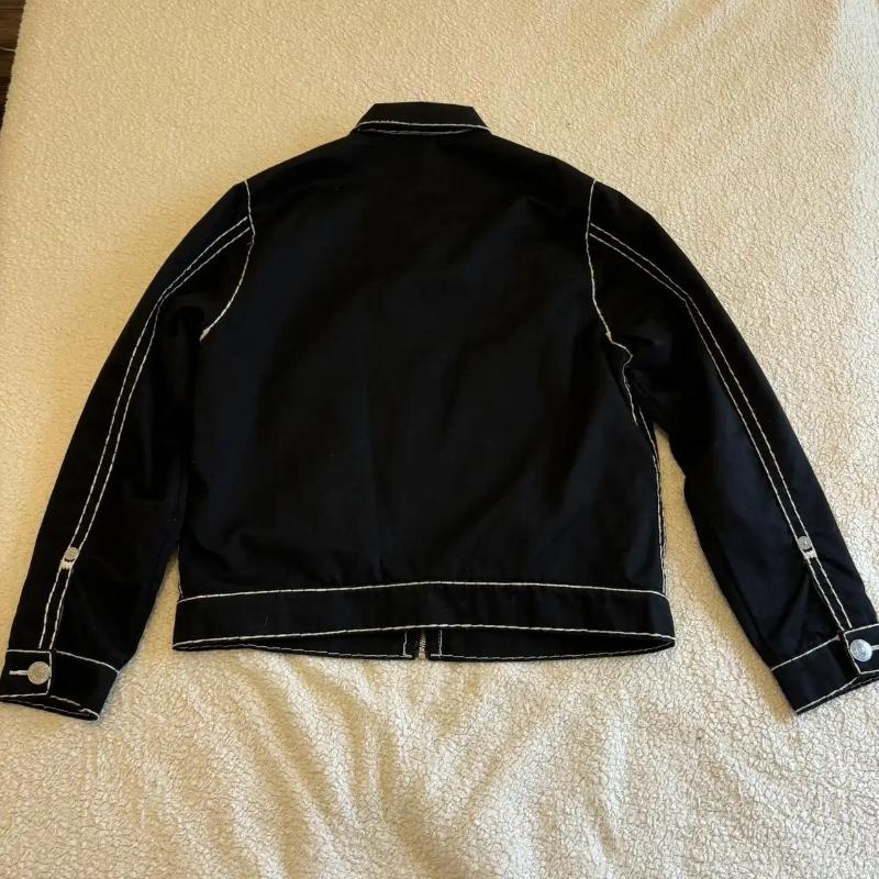 Men's Jackets Y2k Denim Jacket American Fashion Brand Street Hip-hop Retro Clothing Letter Embroidery Motorcycle Sports Thickened Top