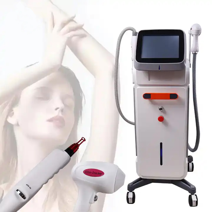 Professional Powerful 810nm Diode Laser Hair Removal 2 in 1 Beauty Nd Yag Picosecond Laser Anti-pigment Fast Tattoo Removal Face Carbon Peel Device