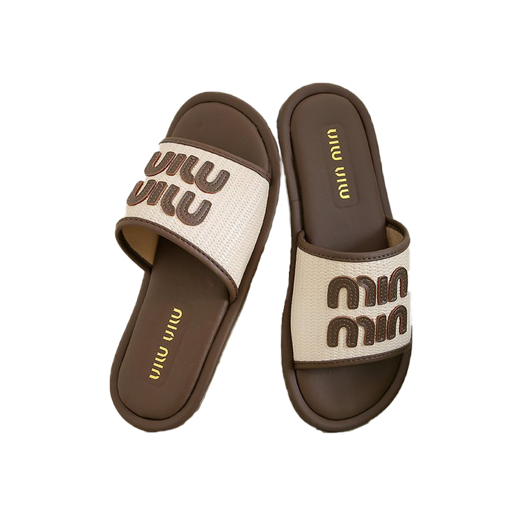 Free shipping designer shoes women casual slippers khaki brown nonslip comfortable breathable outdoor sandals
