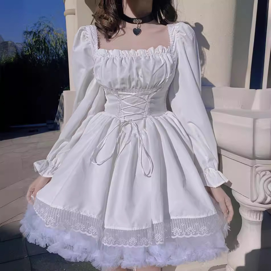 Casual Dresses Halloween Gothic Women Dress Long Sleeve High Waist Dresses 2024 New Goth Aesthetic 90s Egirl Sexy Slim Party Club Dress