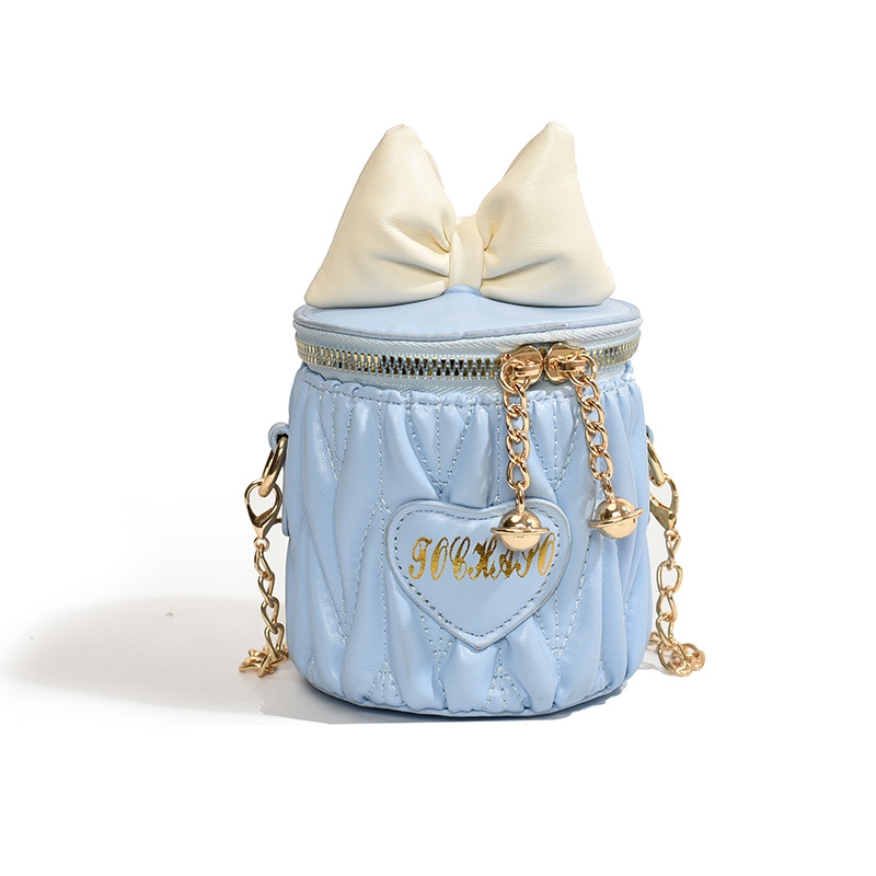 Girls' bag new bow bucket bag cute crossbody bag for children