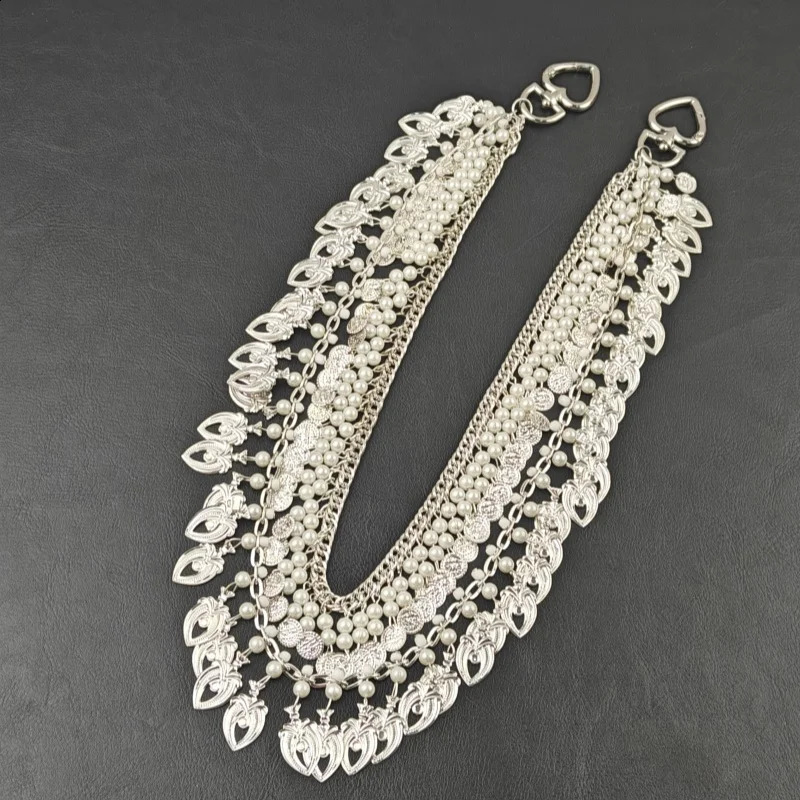 Original tassel pants chain fashionable Gothic style mens and womens single waist accessories retro keychain summer gift 250326