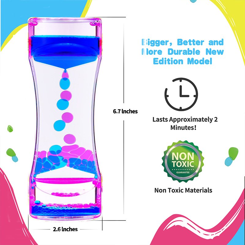 Calming Toys for Kids and Adults - Liquid Hourglass for - Handheld Oil Timer - Sensory Toys If you need mixed styles, please contact customer service