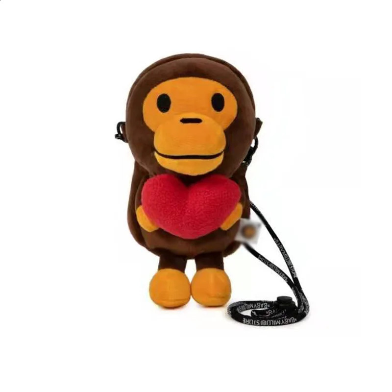 Monkey Mobile Phone Bag Milomonkey Phone Bag Shoulder Bag Monkey Holding Bananas Monkey Holding Bananas Kawayi plush doll gifts 250328