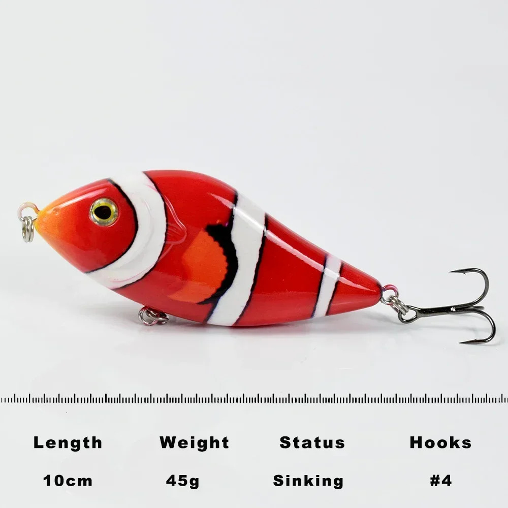 Slider Swim Action Hard 70/100MM 14.5G/45G Body Jerk Bait Slow Sinking Jerkbait Fishing Lure Pike Musky Fishing Stream 250328