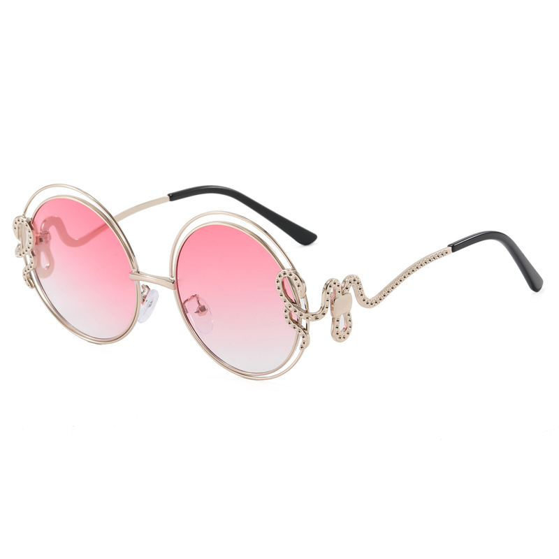 Trainers hot free shipping 3 designer Sunglasses for woman Anti-UV vintage Round blue pink Serpentine Adumbral