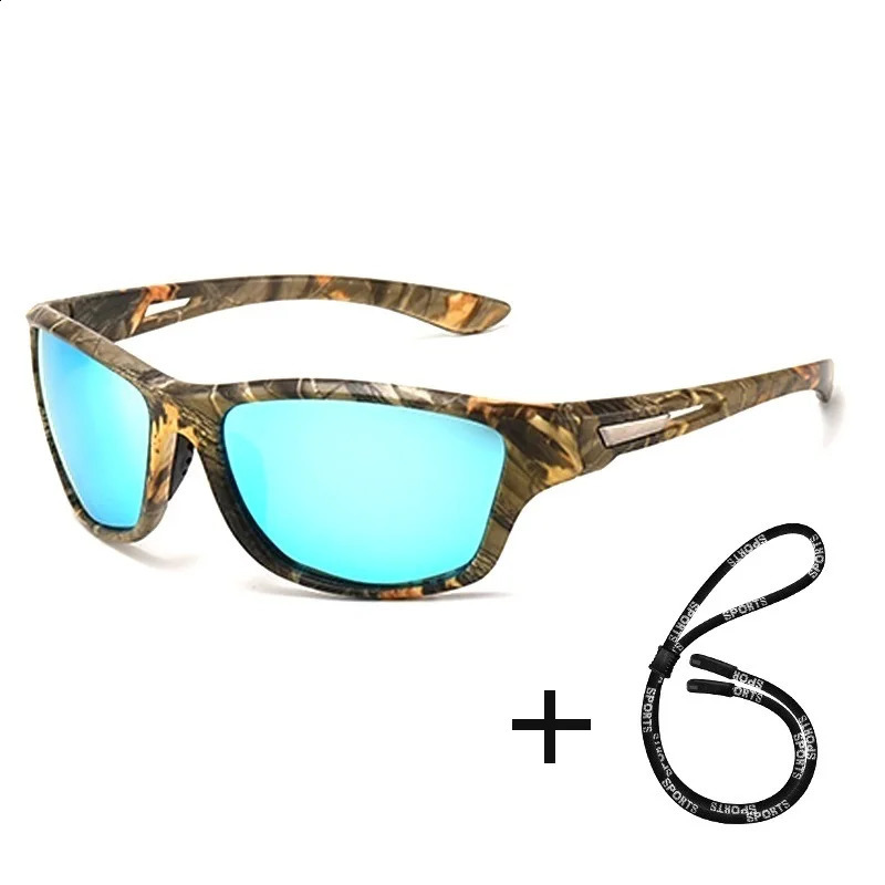 Mens Polarized Fishing Sunglasses With Glasses Chain For Men Women Driving Hiking Sun Glasses Fishing Anti-UV400 Eyewear 250306