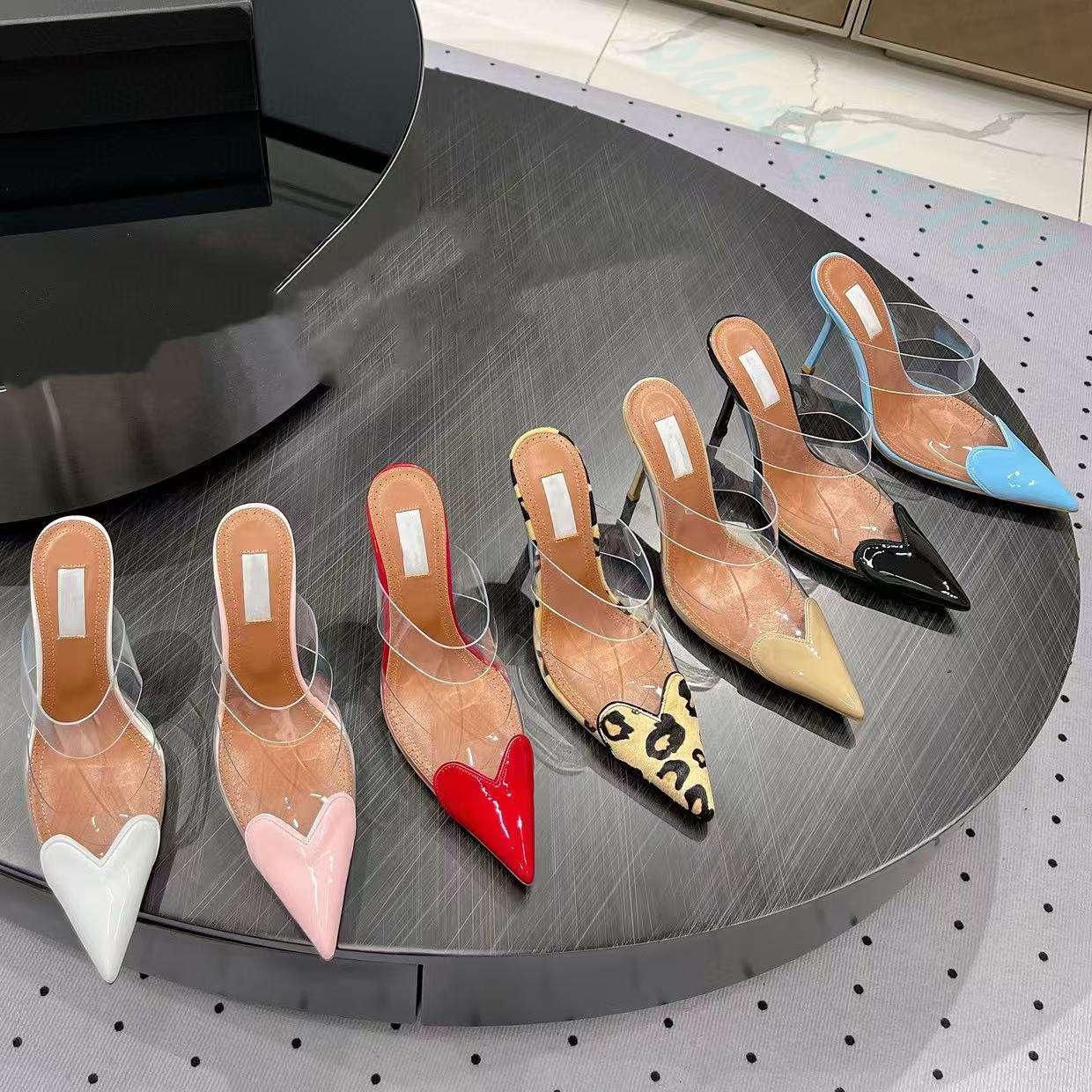 Elegant Womens stiletto sandals Slingbacks heels mule Patent leather Pointed Toes dress shoes Business Party Evening Luxury designers high heels factory footwear