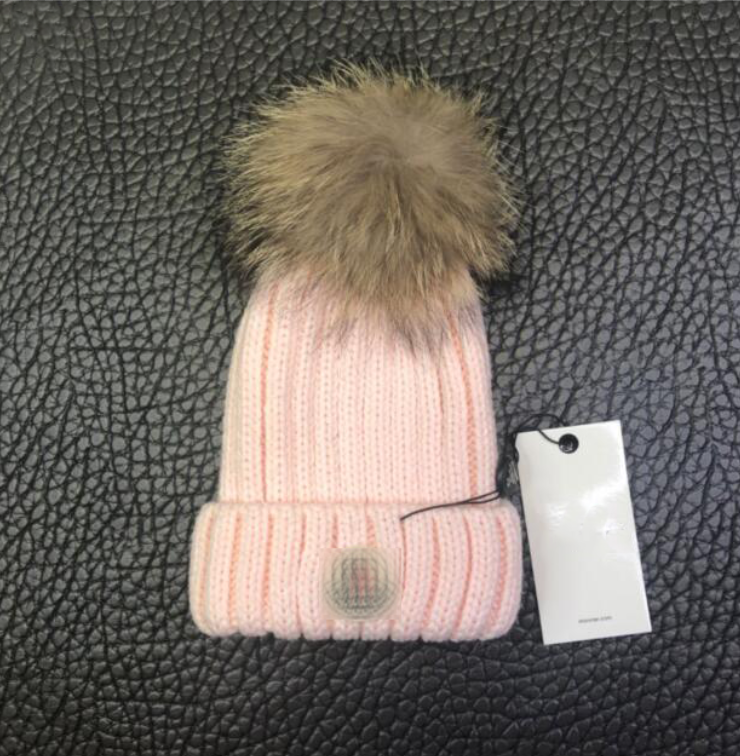 Designer Hat kids Cap Big Fur Poms children boy girl Winter crocodile Hats For Kid Caps Baby Solid Color Knitted Beanies adult child Removable pom pom Hairball hats