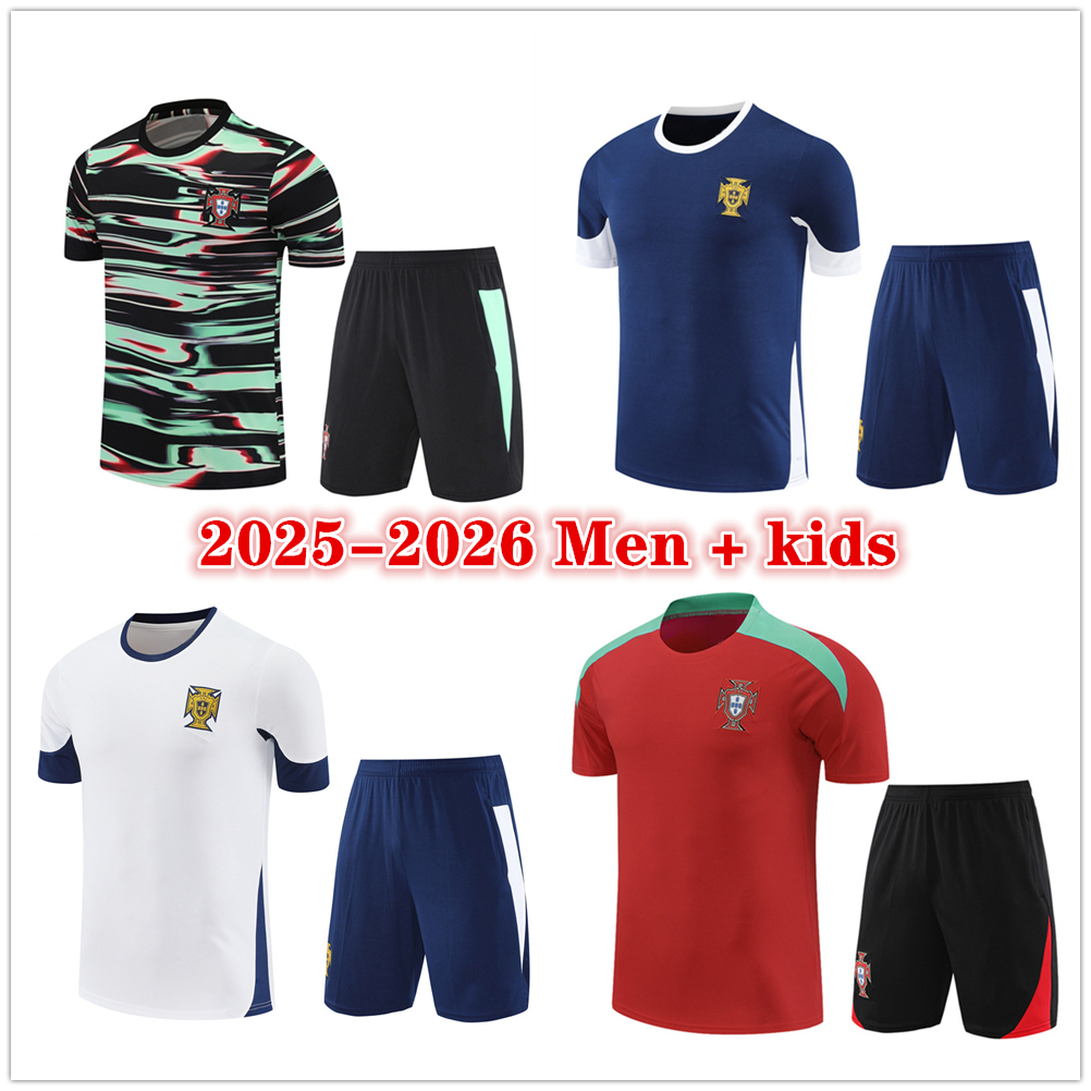 2025 2026 Portugals tracksuit soccer shirt training suit Men Kids shirts 24 25 26 Portuguese football tracksuit shorts kit maillot foot camiseta futbol