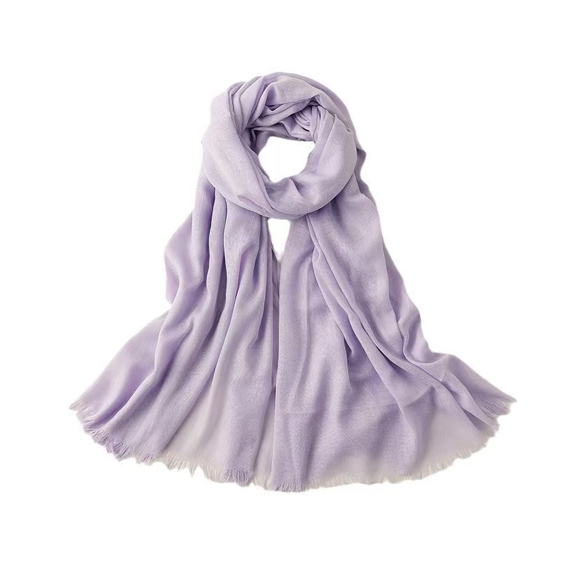 K247 2025 Spring and Summer New Silk Scarf Women Fashion Sun Protection Sun Shade Beach Long Scarf Pure Color Cotton and Linen Silk Scarf Scarf Wholes