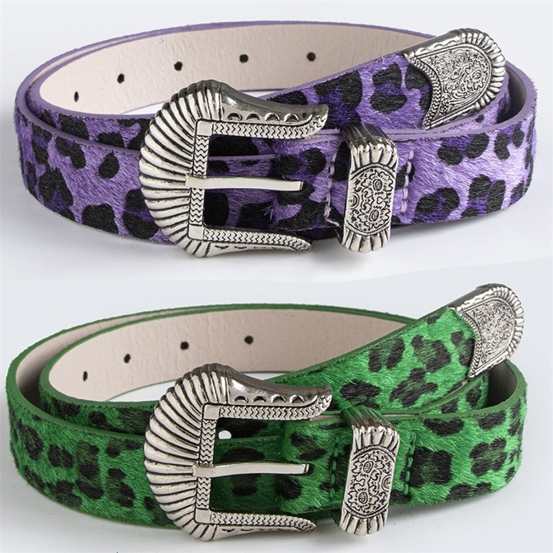 2.5cm Wide Leopard Print Pu Womens Belt Fashion Trend Y2k Hip-hop Punk Music Festival Clothing Accessories Thin Waistband 250306