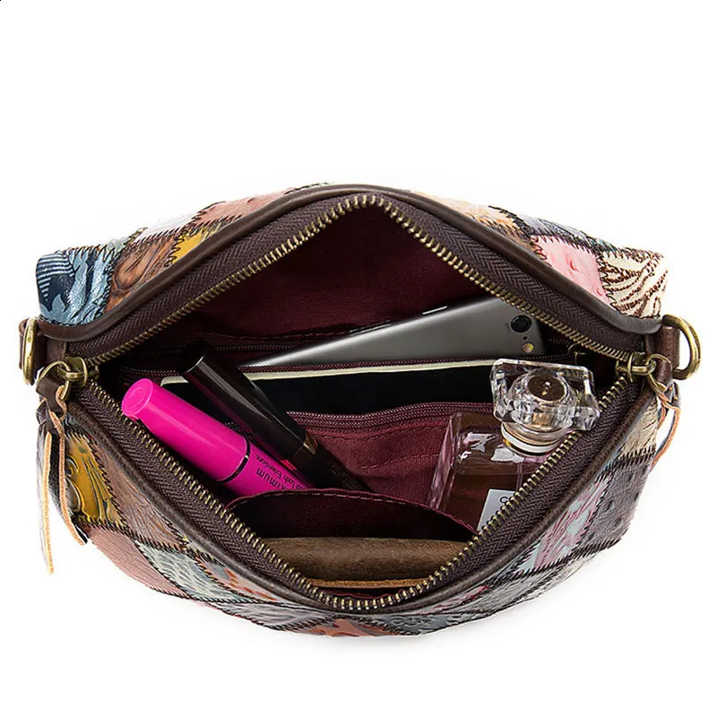 Fashion Bohemia Waist Bag for Women Genuine Leather Waist Packs Female Cowhide Crossbody Bag Womens Fanny Shoulder Bag 250327