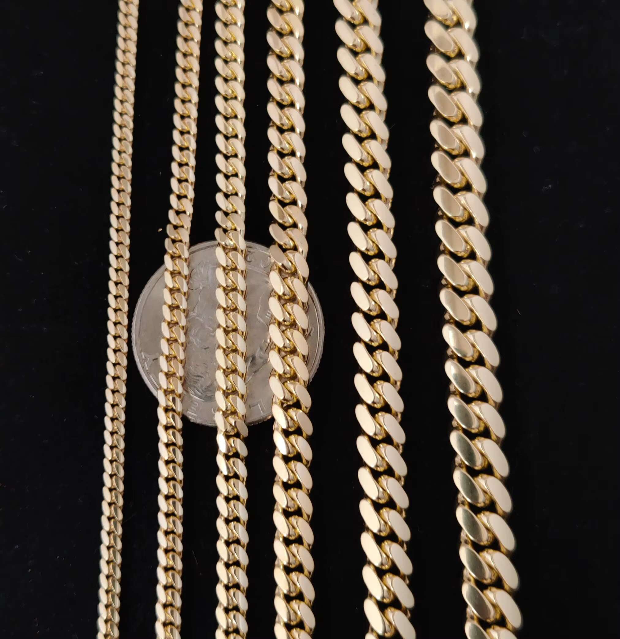SPEEDIN Custom Fine Jewelry Necklace 6MM 8MM 14K 18K Solid Gold Real Gold Cuban Link Chain for Men Women