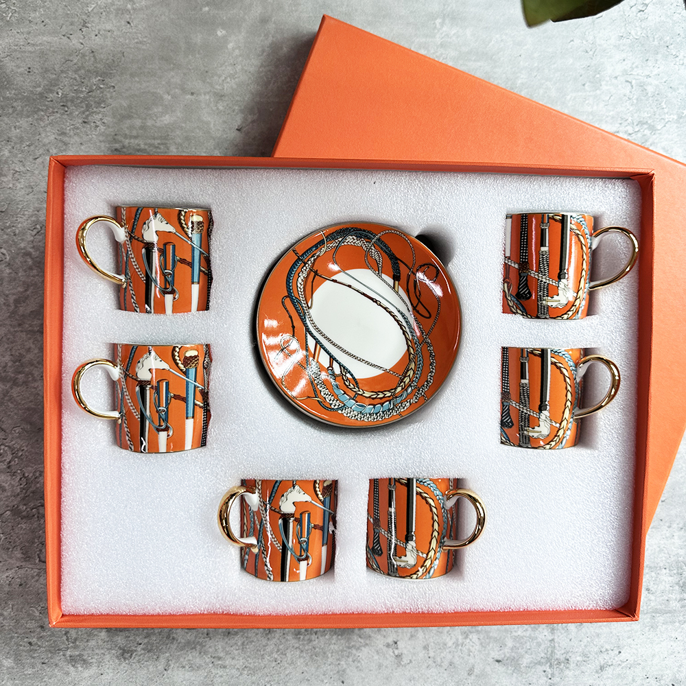 80 Ml 12Pcs Box Set Ceramic Espresso Coffee Cup Tea Milk Drinking Cups With Handle Mug For Office Novelty Gift 111