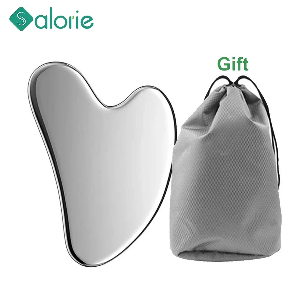 Gua Sha Plate Facial Massager Stainless Steel Body Massager Facial Massager Facial Scraper Plate Spa Guasha Neck and Back Massager 250324