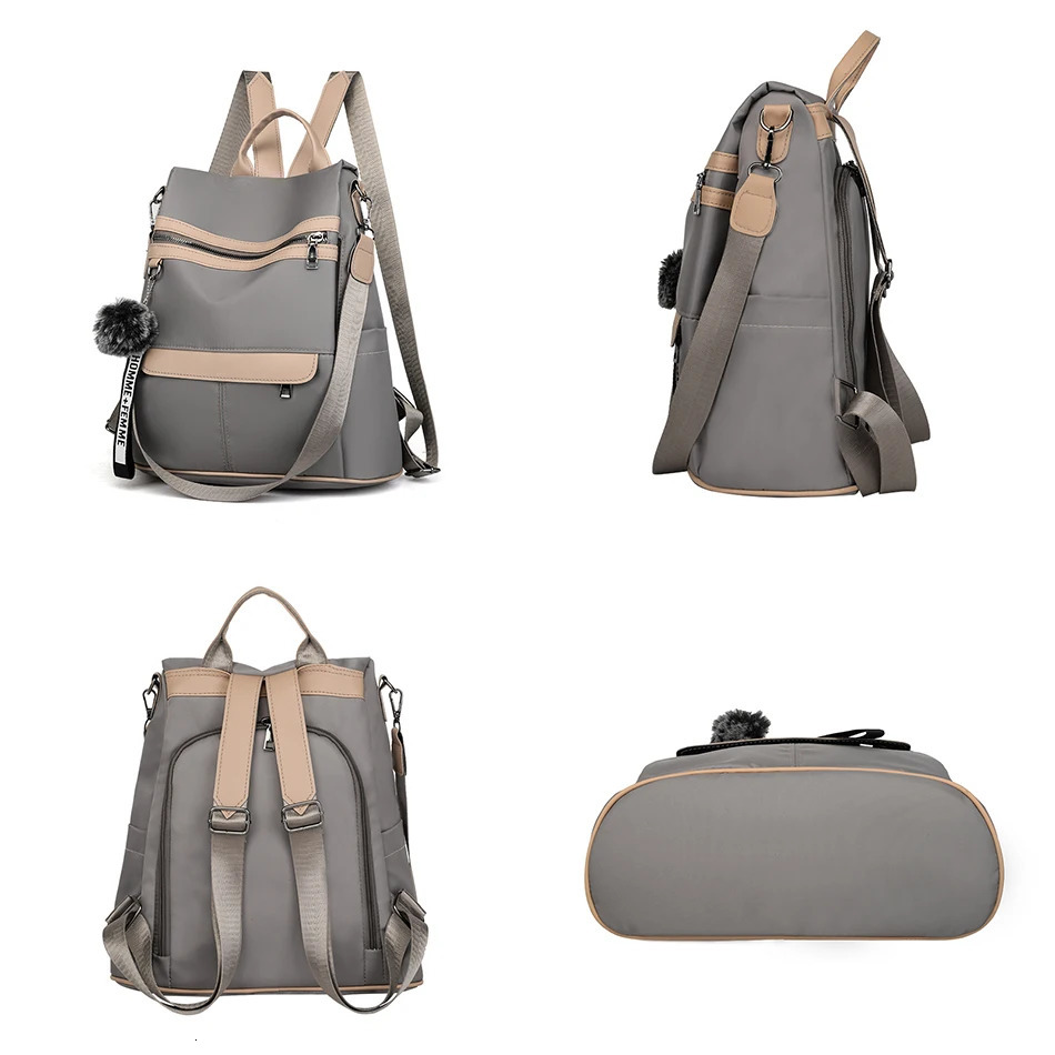 3 In 1 High Quality Anti-theft Backpack Women Waterproof Oxford Shoulder Bags School Bags for Teenager Girls Rucksack Travel Bag 250324