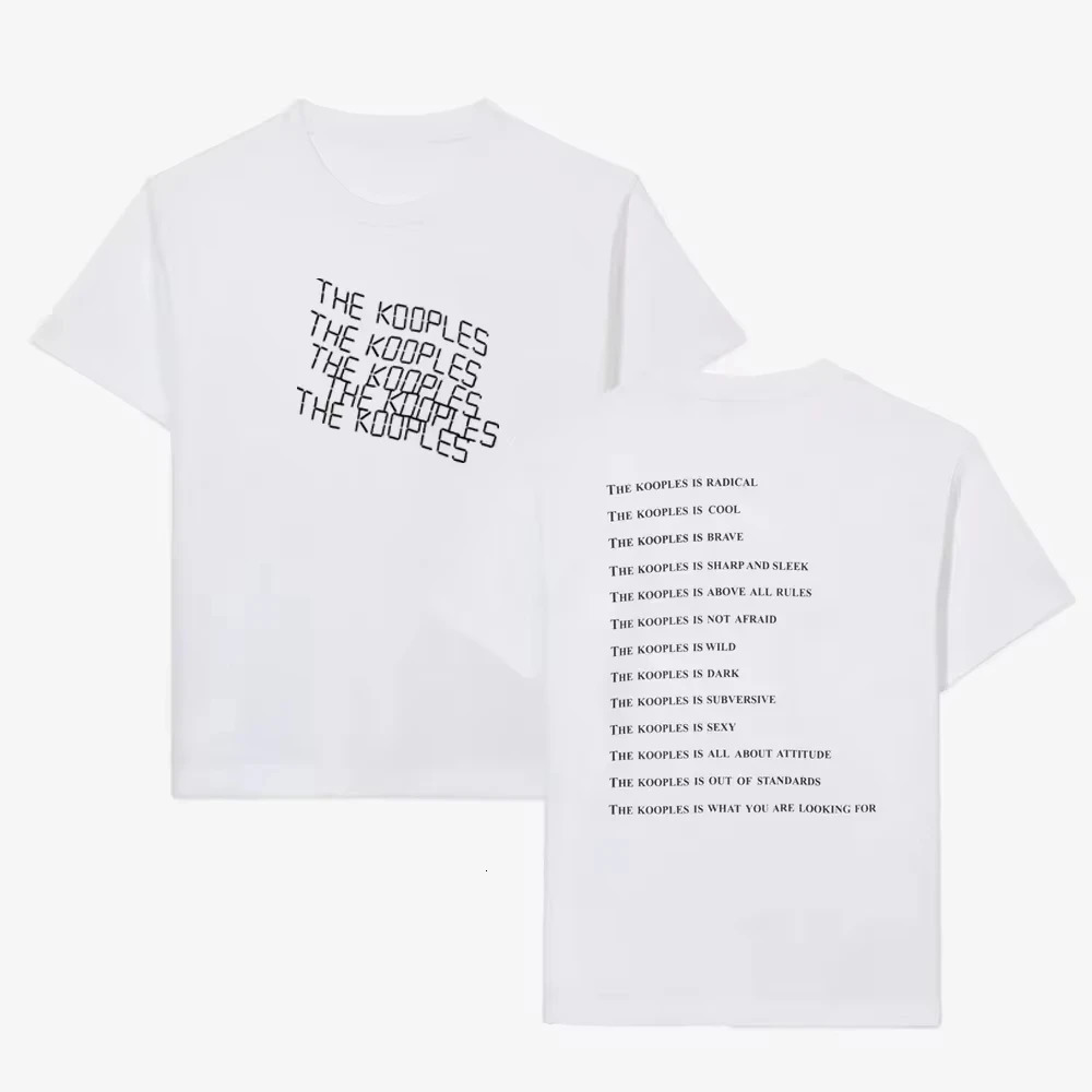 2025 Graphic Printing Kooples Women T-shirt Year Gift Top Clothing s Print Women T Shirt Y2K Tops Tees 250328