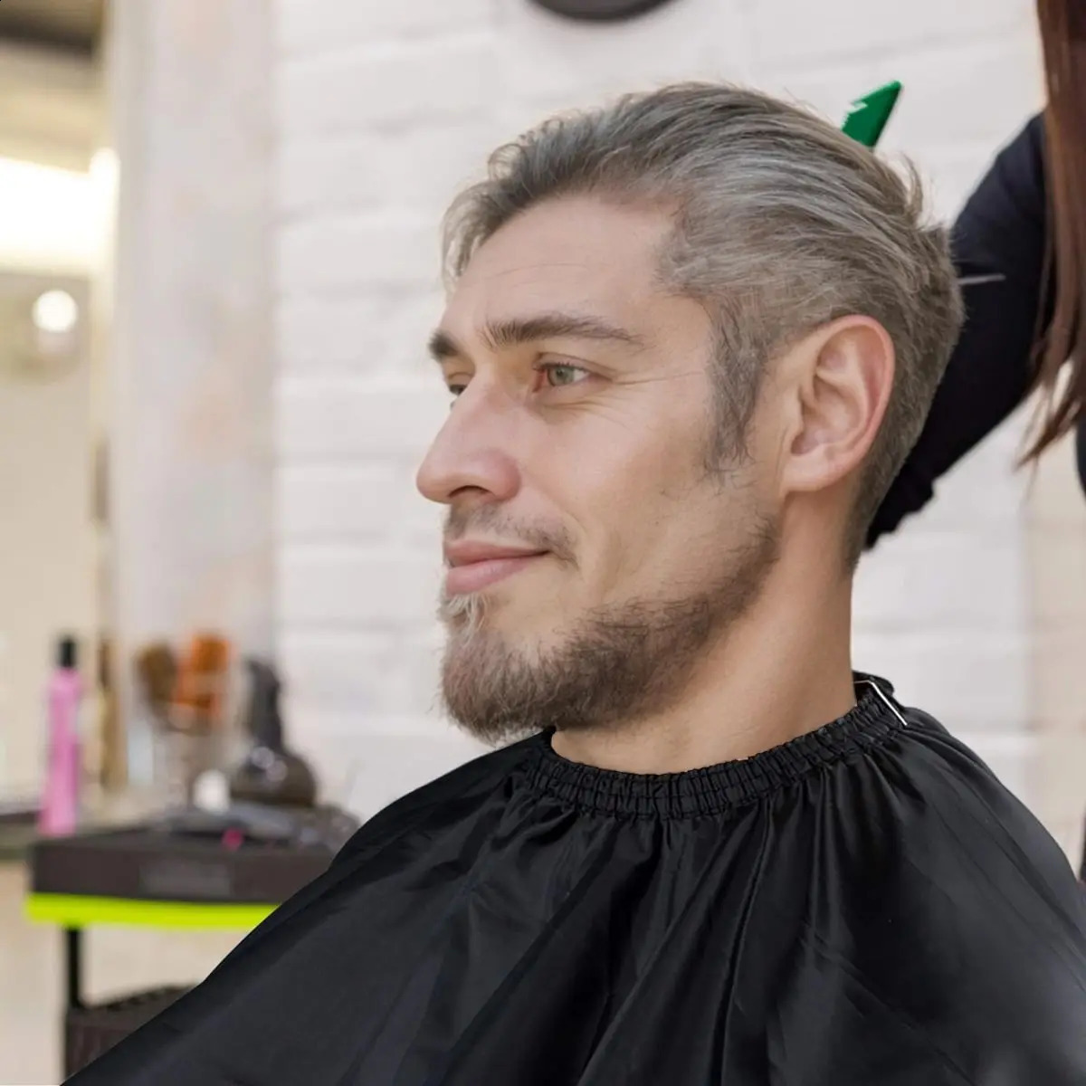 Black Salon Barber for Men Women Cutting Hairdressing Cape Cut Apron Hair Shampoo Dye Tools Accessories