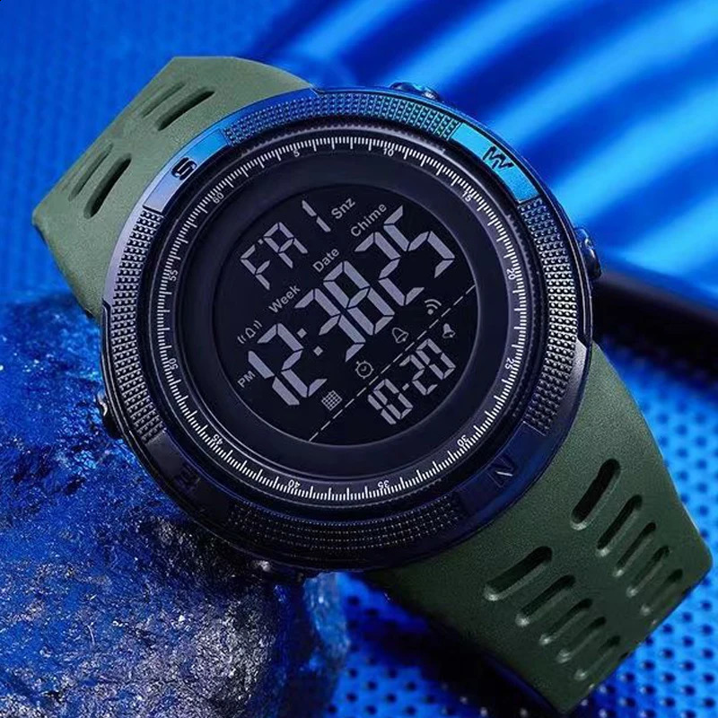 YIKAZE Y01 Military Men Sports Wristwatch Multifunction Mens Digital Watches Waterproof Clock Student Electronic Watch for man 250328