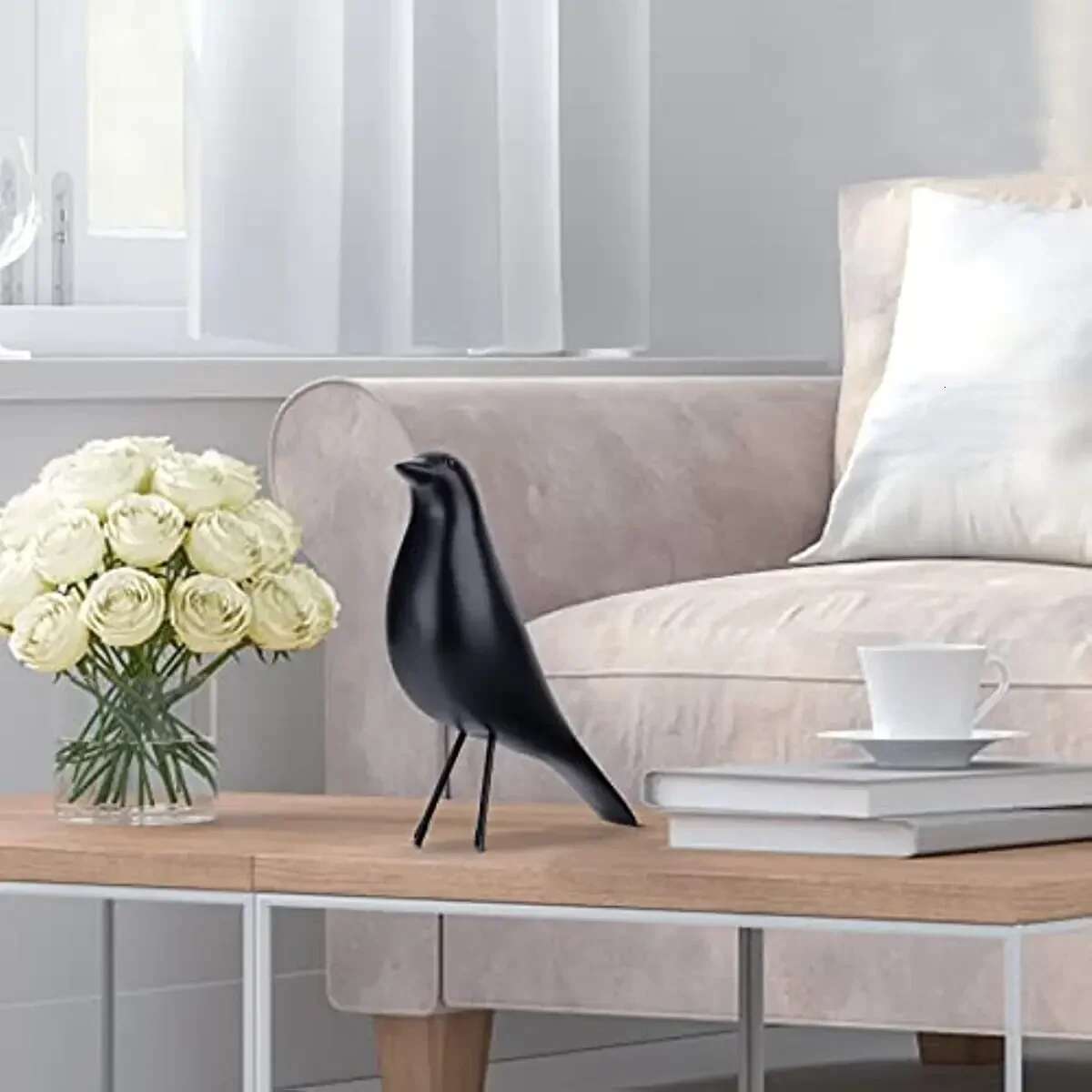 Figurine Resin Statue Sculpture Modern Minimalist Bird Decorative Ornaments For Living Room Bedroom Office Decor