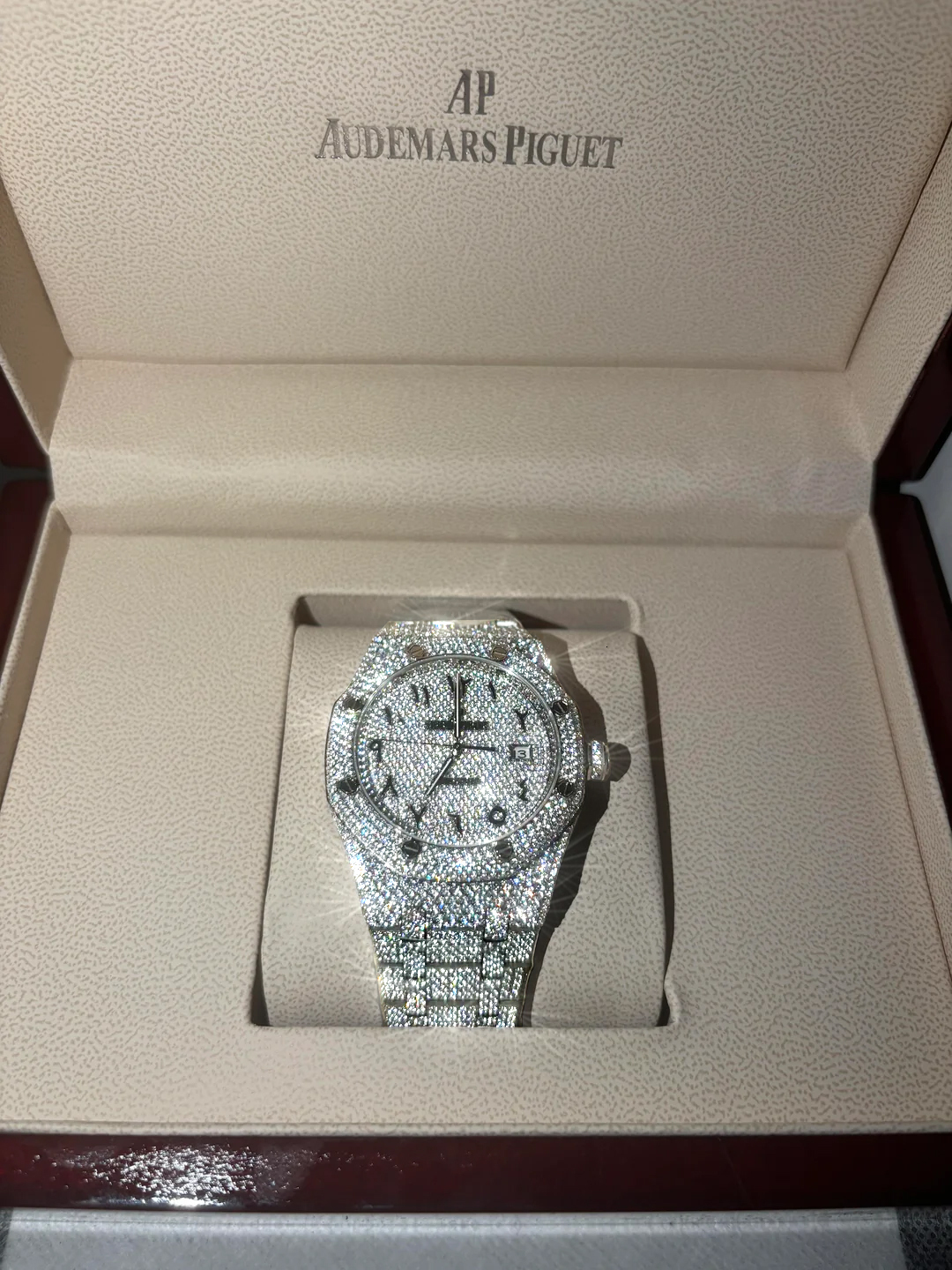Moissanite watch glitter High quality chilled luxury VVS Automatic mechanical watch Stainless steel watch band Free deliveryAAA+