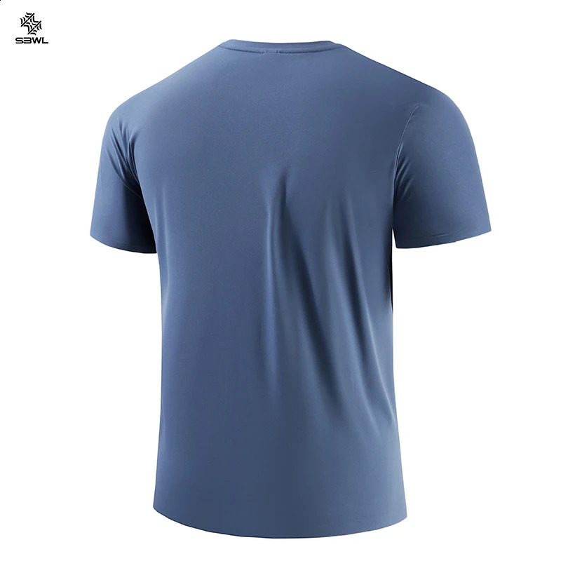 SBWL Summer Mens Outdoor Running Fitness Fast Drying Sports Tshirt High Quality Lightweight Casual Short Sleeve Gym Top w250327
