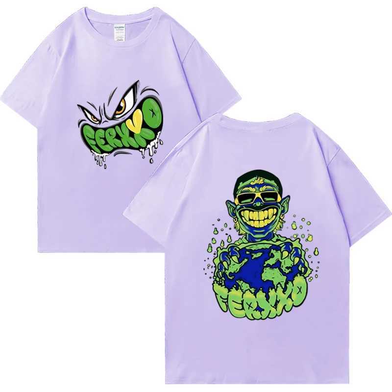 Feid Ferxxo album SIXDO T-shirt 2024 mens hot selling casual T-shirt clothing oversized T-shirt short sleeved neutral cotton topXJ250328