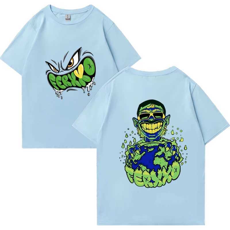 Feid Ferxxo album SIXDO T-shirt 2024 mens hot selling casual T-shirt clothing oversized T-shirt short sleeved neutral cotton topXJ250328