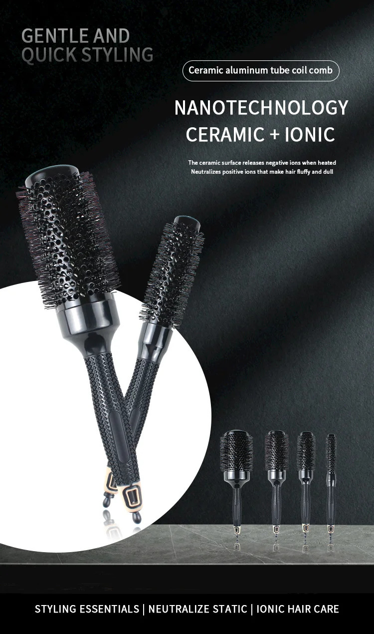 Wholesale High Quality Custom Soft nylon and home Roll Round Brush Set for Beauty Salon Blower X250928