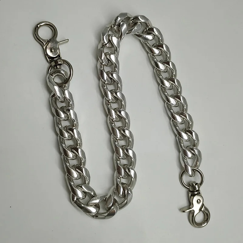 Aluminum punk chain on jeans womens mens pants keychain fashionable keychain clothing accessories 250325
