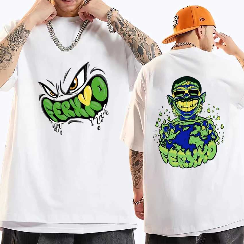 Feid Ferxxo album SIXDO T-shirt 2024 mens hot selling casual T-shirt clothing oversized T-shirt short sleeved neutral cotton topXJ250328