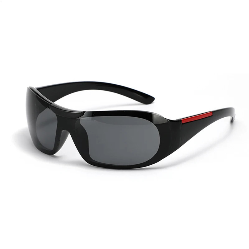 Vintage Large Frame Sunglasses for Women Fashion One Piece Y2K Sun Glasses Female Trending Outdoor Sports Goggles Shades UV400 250328