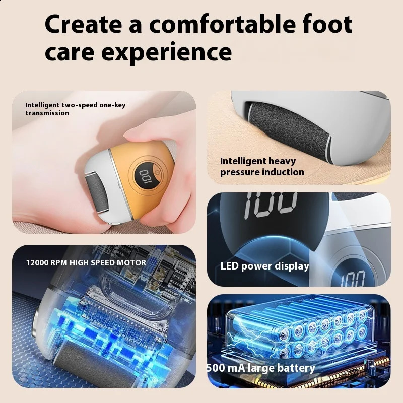 Electric Foot Grinder Foot Care Pedicure Device Callus Remove Artifact for Removing Dead Skin Machine and Calluses Foot Trimmer 250324