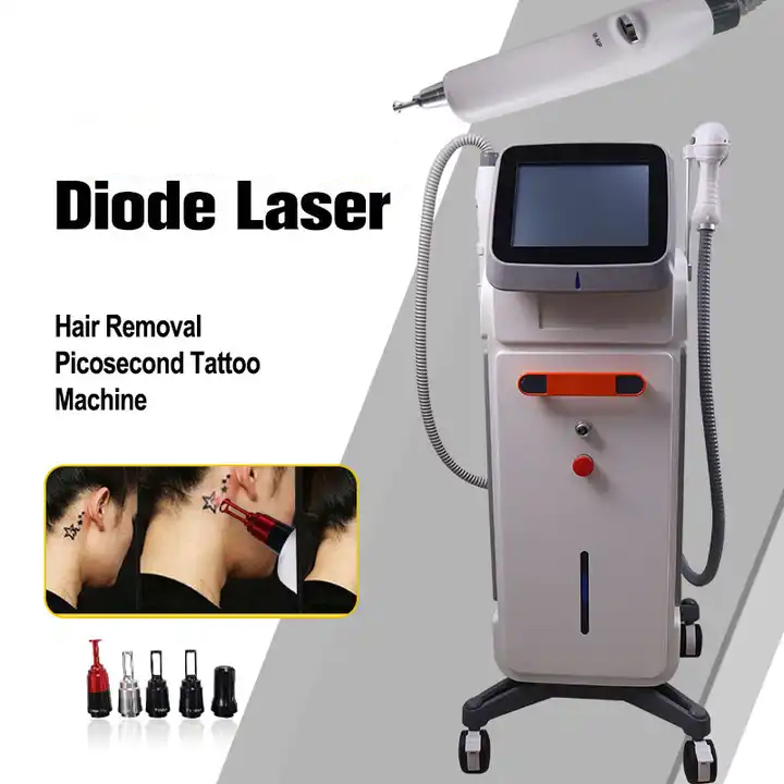 Professional Powerful 810nm Diode Laser Hair Removal 2 in 1 Beauty Nd Yag Picosecond Laser Anti-pigment Fast Tattoo Removal Face Carbon Peel Device
