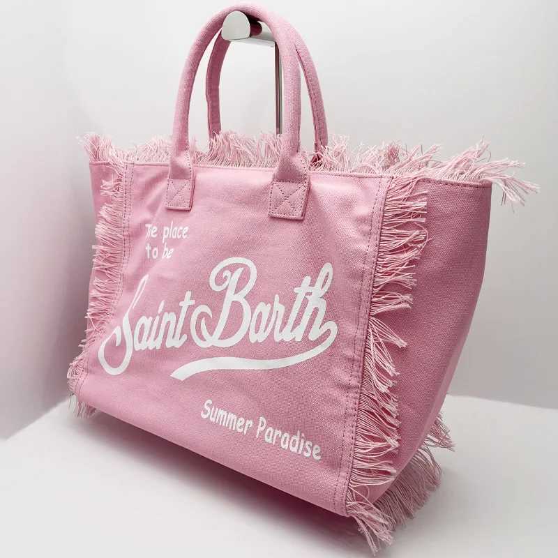 SAINT BARTH 2024 New Commuter Practical Large Cap New Womens Large Capacity Leisure Travel Canvas Handbag Z250328