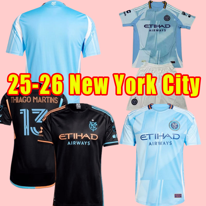 Men kids New York 2025 2026 soccer jerseys home away NYCFC 25 26 THIAGO MORALEZ Talles Magno Keaton fans player version football shirts City FC goalkeeper kits