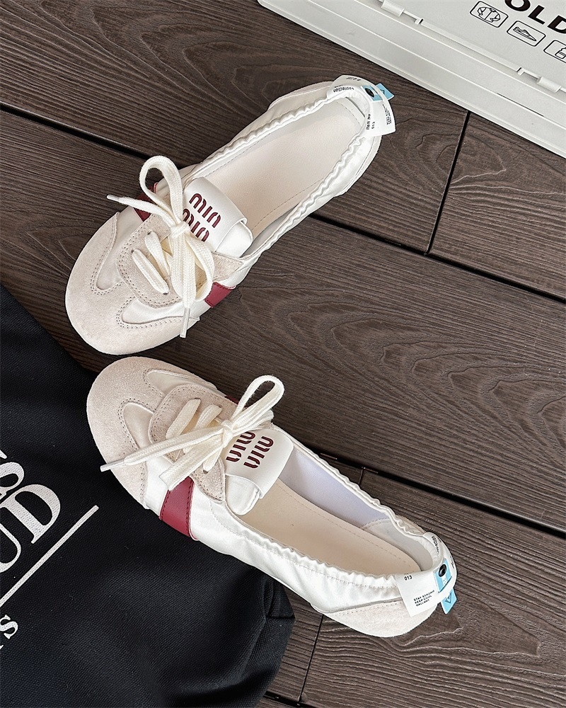 French hot Ballerina Shoes: Women's Summer 2025 Ballet-Inspired Training Flats, Breathable Slip-Ons