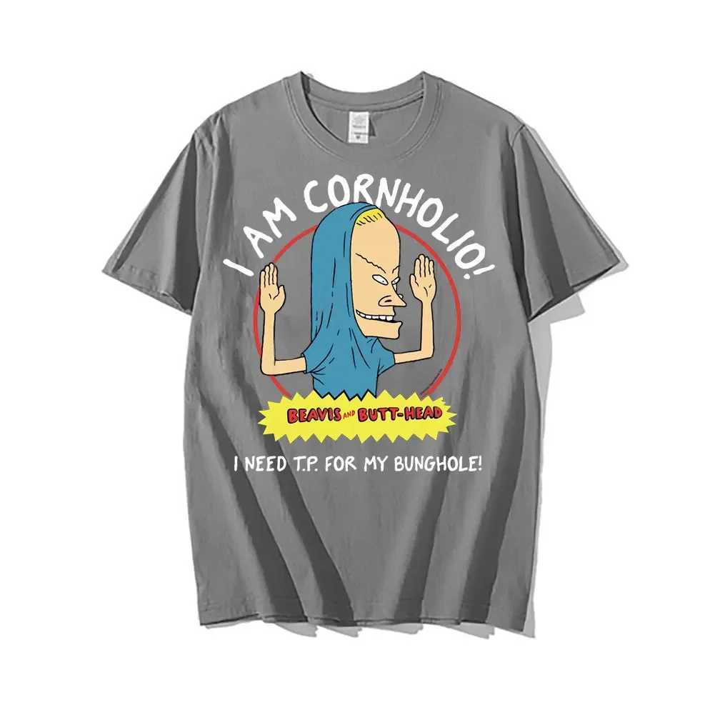 I Am Cornholio T-shirt Beavis Scary Art Gift Men Tee Short Sleeve Beavis and Butt Head T Shirt I Need T P for My Bunghole Tshirt X250329