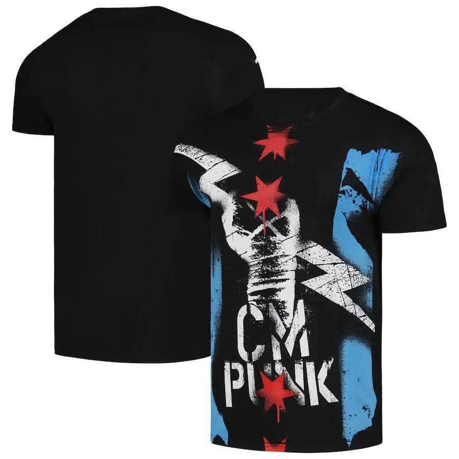 New Mens Black CM Punk T-Shirt 3D Print Men Women Short Sleeve O-Neck t shirt Fashion Oversized Gym Clothing Tough Guy Tees Top X250329