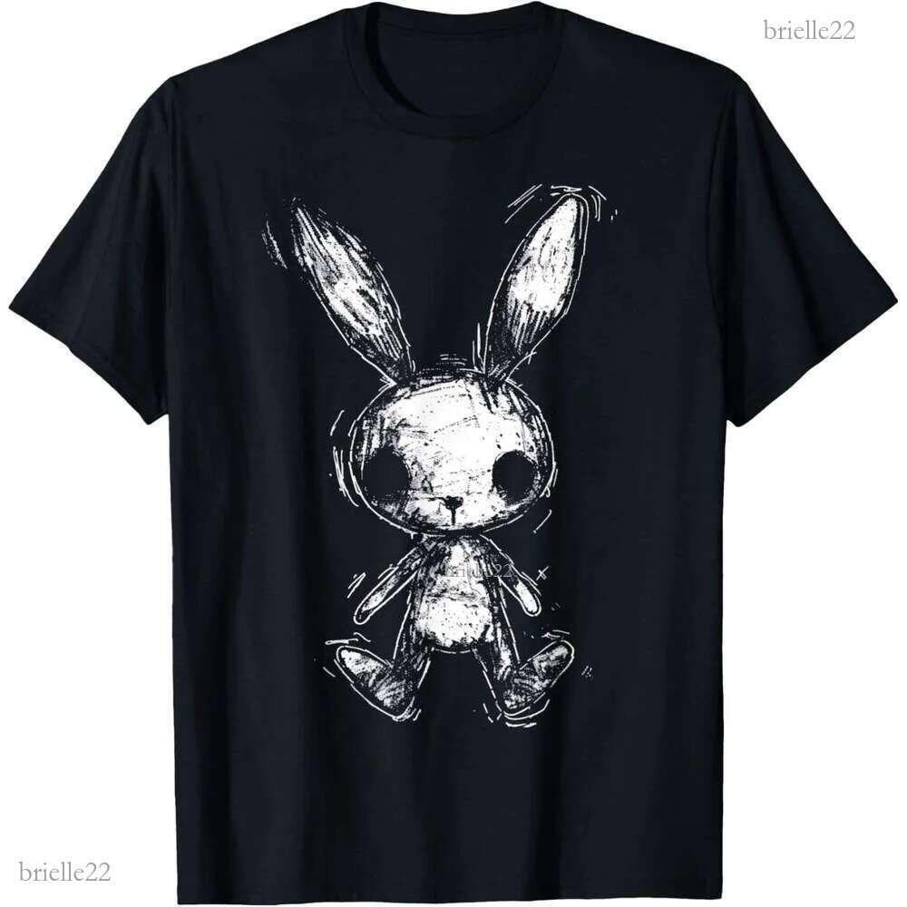 T shirt for Mens Weird Bunny Rabbit Doll Creepy Cute Alt Goth Grunge Horror T-Shirt Shirts Tshirt Graphic Tee Casual Tops Clothes Short sleeve