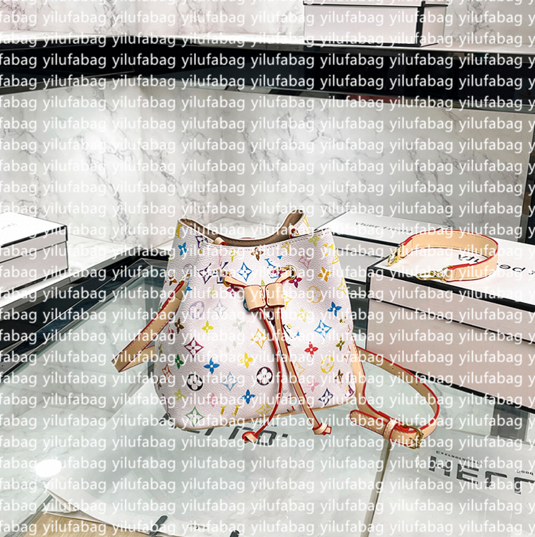 2025 Hot luxurys designers bags NEONOE Bucket Handbags flower Purses Women Tote Brand Letter Genuine Leather Shoulder Bags