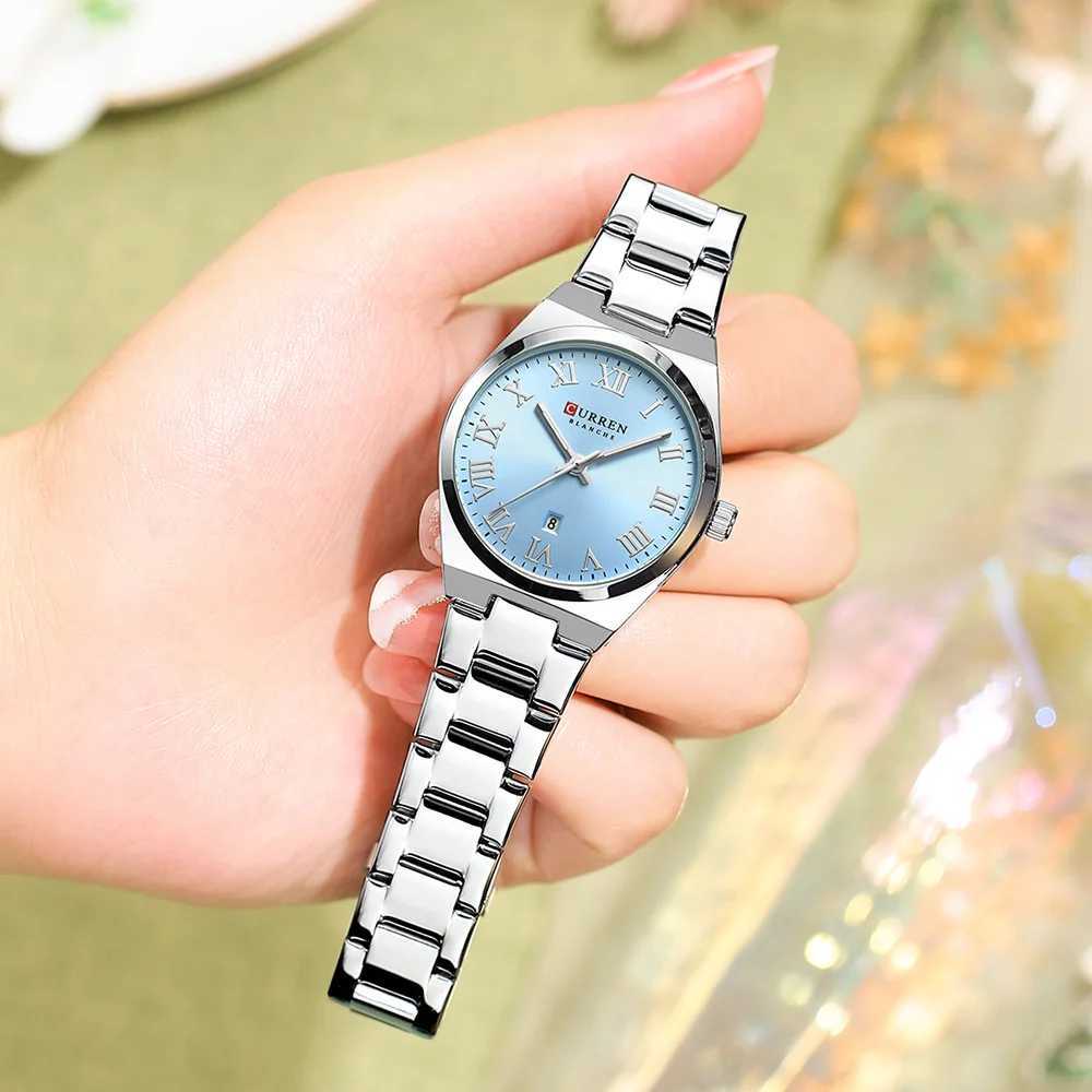 Curren Women es Fashion Gold Stainless Steel Womens Waterproof Quartz Wrist Romantic Girlfriend Gift W250329