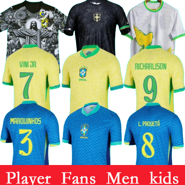 24 25baxi BRAZILS 22 23 2024 2025 soccer jerseys Camiseta de futbol PAQUETA RAPHINHA football shirt maillots MARQUINHOS VINI JR RICHARLISON MEN KIDS WOMAN NEYMAR