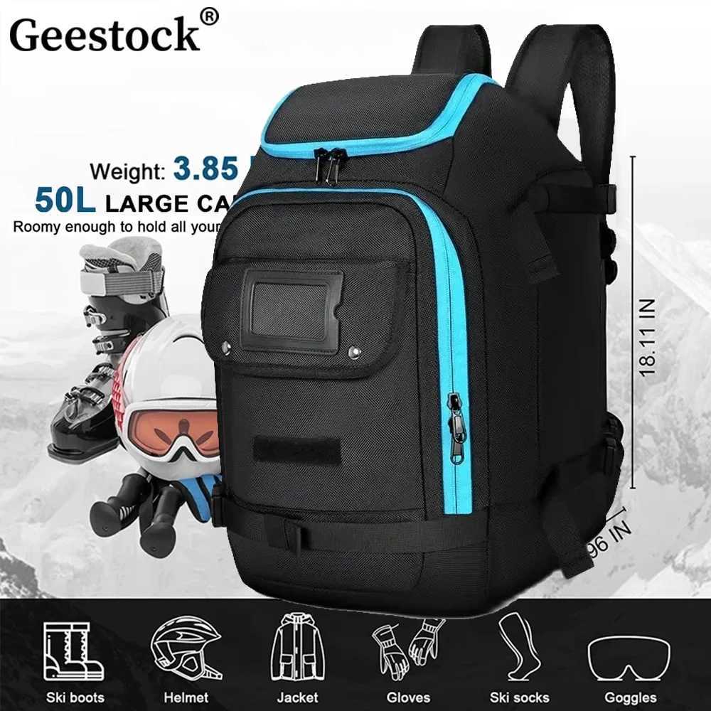 Geestock 50l ski bag large acidic ski bag waterproof and breathable ski boot bag storage user outsourcing W250329