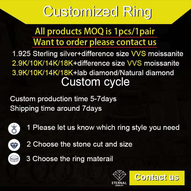 Factory Custom Mens S925 Silver 9K 10K 14K 18K Solid Gold Iced Out D VVS Moissanite Lab Diamond Letter Hiphop Ring for Men