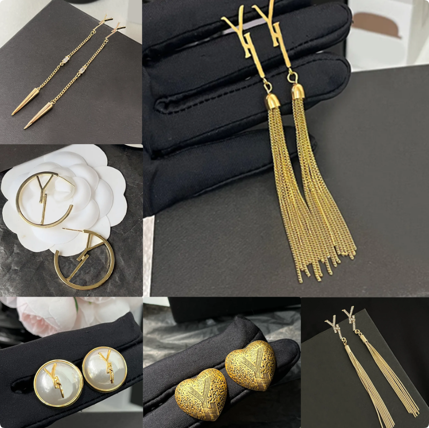 Luxury Designer Earrings Letters Stud Earrings Designer for Woman Jewelry Dangle Stainless Steel Earring Jewelry Gifts