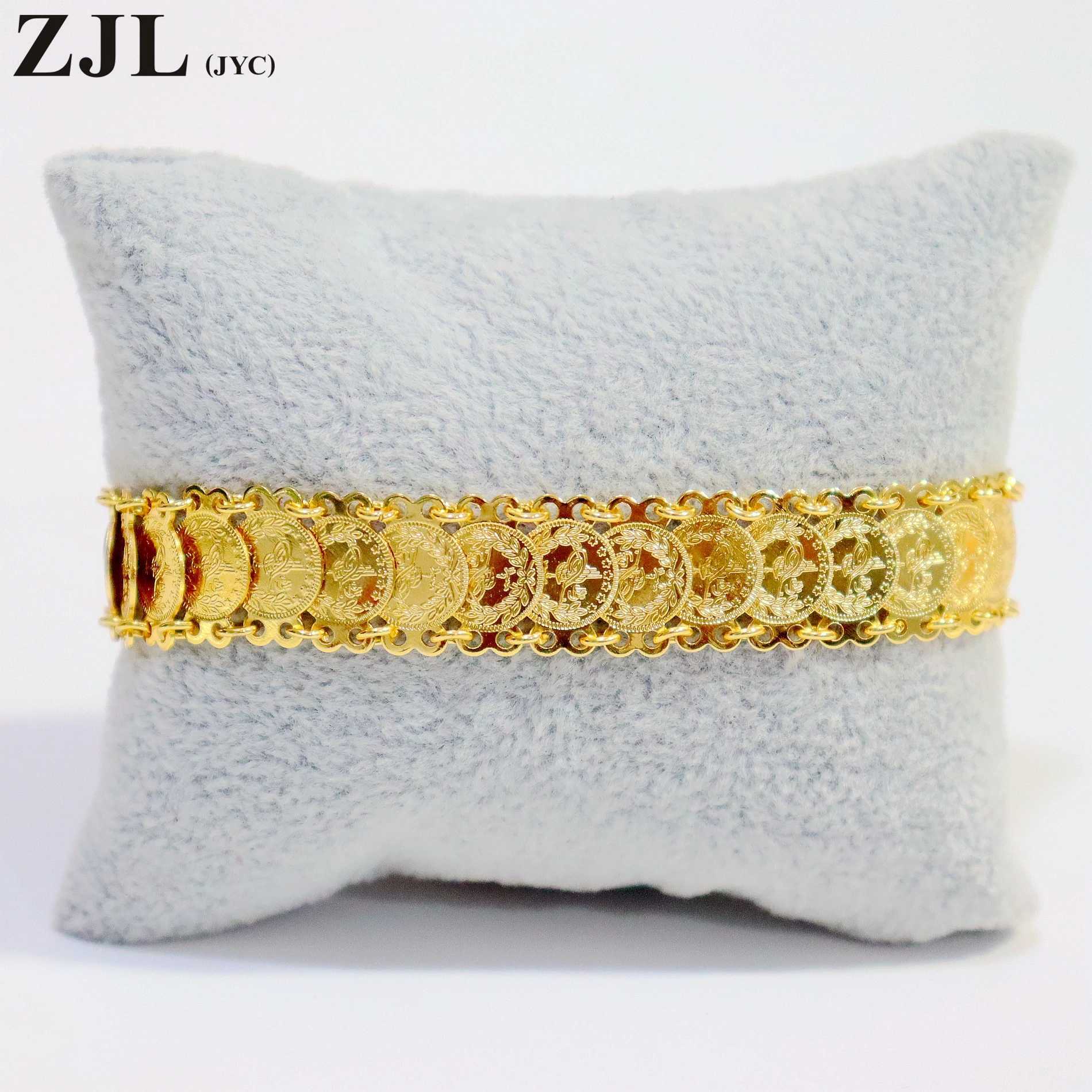 Luxurious 24K Gold-Plated Coin Bracelet with Exquisite Craftsmanship Z250329
